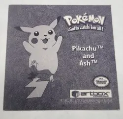 Pokemon Series 1 Sticker Original 1999 Nr. Pr03 Pikachu and Ash - Image 2