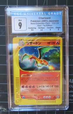 Pokemon Japanese Charizard 1st Edition Holo Rare Expedition Base Set CGC 9++ SUB - Image 3