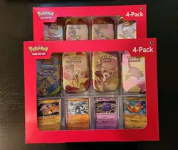 SAME DAY SHIP Pokemon TCG Scarlet & Violet 151 Mini Tin 4-Pack Sam's Club - Image 1