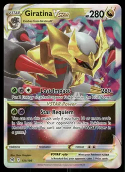 Pokemon TCG Giratina VSTAR Sword & Shield Lost Origin 131/196 Holo Ultra Rare NM - Image 1