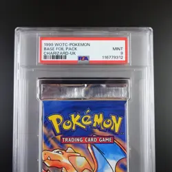 PSA 9 Charizard Pokemon Base Set Pack 4th Print 1999-2000 UK Graded - Image 2