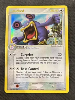 Pokemon Loudred 23/100 EX Crystal Guardians Stamped Reverse Holo Rare LP - Image 1
