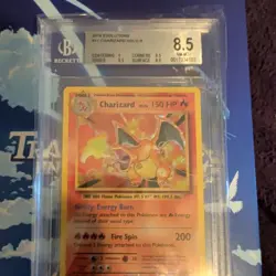 2016 Pokemon Evolutions Charizard Holo R BGS 8.5 #11 NM-MT - Image 1
