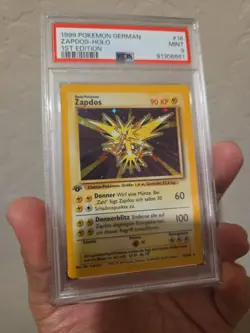 1999 POKEMON GERMAN ZAPDOS-HOLO 1ST EDITION PSA 9 - Image 2