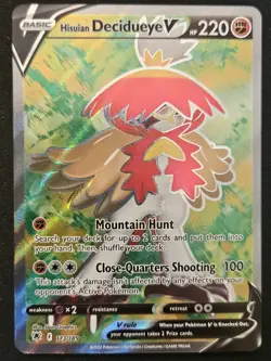 Hisuian Decidueye V 173/189 SWSH Astral Radiance FA Ultra Rare Holo Pokemon NM - Image 1