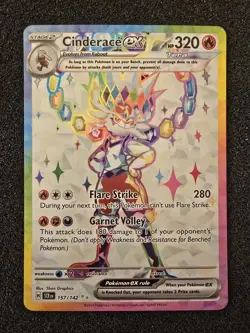 Cinderace EX 157/142 - Ultra Rare - NM - Stellar Crown - Pokemon TCG - Image 1