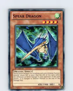 Yu-Gi-Oh TCG Spear Dragon SDDL-EN016 1st Edition Regular Common Card LP-NM - Image 1