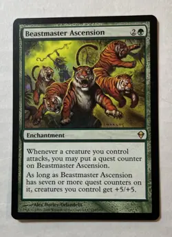 Beastmaster Ascension X1 - NM/M - Zendikar MTG Magic The Gathering Card English - Image 1