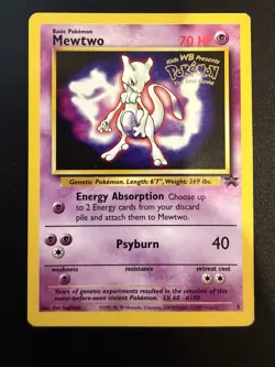 Mewtwo Pokemon The First Movie Black Star Promo 3 Card TCG MP - Image 2