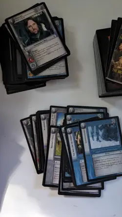 Lot 400+ Lord of the Rings Trading Card Game Fellowshp Rulebook Tin 7 HOLOS 2001 - Image 4