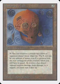Magic MTG Unlimited Illusionary Mask HEAVILY PLAYED HP - Image 1