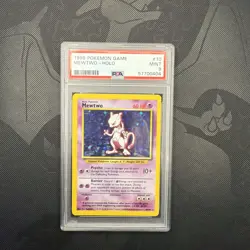 Pokemon Mewtwo Base Set Holo Rare Unlimited #10/102 PSA 9 Mint - Image 1