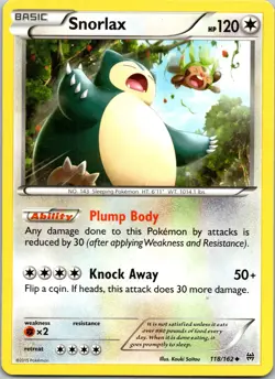 Snorlax 118/162 Uncommon XY - BREAKthrough LP Pokemon TCG - Image 1