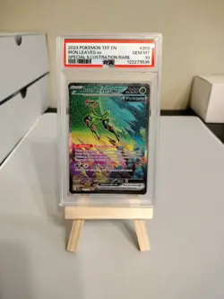 2024 Pokemon Temporal Forces Iron Leaves #203 Special Illustration Rare PSA 10 - Image 1