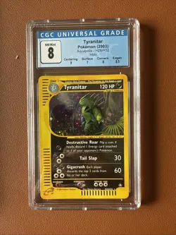 Pokemon Tyranitar Aquapolis Holo Rare H28/H32 CGC 8 - Image 1
