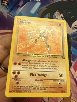 Carte Pokemon Rare Kicklee 22/62 Wizards Fossile Francais Vf Fr - Image 3