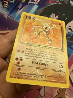 Carte Pokemon Rare Kicklee 22/62 Wizards Fossile Francais Vf Fr - Image 5