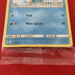 POKEMON PIPLUP 32/156 BUILD-A-BEAR WORKSHOP PROMO STAMPED SEALED NM - Image 3