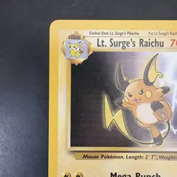 Pokemon Vintage Non-Holo Rare Lt. Surge's Raichu 28/132 Gym Heroes WotC - Image 2