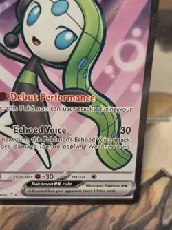 Pokemon TCG Meloetta ex NM Ultra Rare 159/086 Black Bolt Holo Full Art Card SV - Image 5