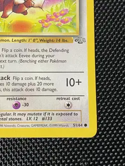 Pokemon TCG Eevee Jungle Card 51/64 Regular Common 1st Edition LP - Image 4