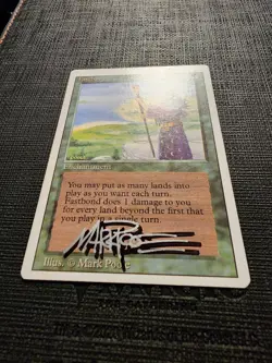 MTG Magic The Gathering Signed Revised Fastbond Mark Poole Autographed - Image 2
