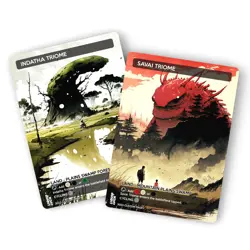 Anime Watercolor Triome Lands Bundle - Set of 10 Playtest for Magic Commander - Image 3