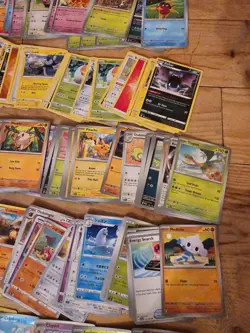 Approx 550 Pokemon Cards Mixed Types 7 Holos Approx 50 Japanese + Tin 2023 - Image 5