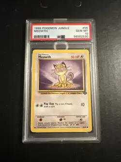 Meowth 56/64 1999 Jungle - PSA 10 Gem Mint Pokemon TCG Vintage Rare - Image 1
