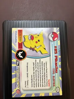 Pikachu #25 Topps Black Label TV Animation Edition Non Holo Pokemon 1999 - Image 5
