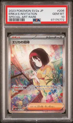 2023 POKEMON JPN SV2A-POKEMON 151 SPECIAL ART RARE ERIKA'S INVITATION PSA 10 - Image 1