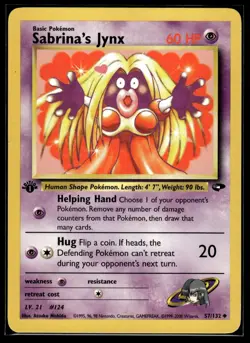 Pokemon TCG Sabrina’s Jynx 1st Edition - Gym Challenge #57 Basic/Uncommon - Image 1