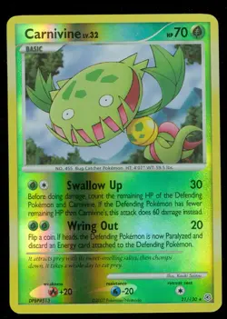 Pokemon CARNIVINE 21/130 Diamond & Pearl - RARE Rev Holo - NEAR MINT/MINT - Image 1