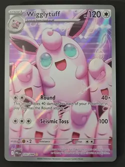 Wigglytuff #105 Illustration Rare Phantasmal Flames Pokemon TCG - Image 1