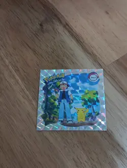 1999 Pokemon Artbox Pikachu & Ash #PR11 Series 1 Silver Prism Sticker - Image 2