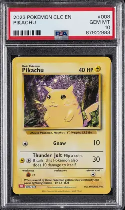 2023 POKEMON CLC-CLASSIC CHARIZARD & HO-OH EX DECK #008 PIKACHU PSA 10 - Image 1