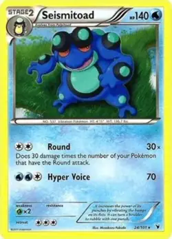 Pokemon TCG - Seismitoad 24/101 - Rare Black & White Noble Victories [Near Mint] - Image 1