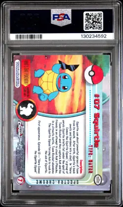2000 TOPPS CHROME POKEMON T.V. SPECTRA #7 SQUIRTLE PSA 3 - Image 2