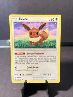 Pokemon TCG Eevee #101/149 SM Base Set Regular Common NM - Image 1