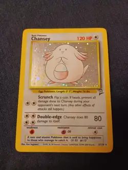 Pokemon Chansey 003/130 Base Set 2 Holo Unlimited MP - Image 1