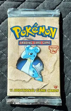 Pokemon Fossil Booster Pack *1st Edition* Lapras - Factory Sealed - Box Fresh - Image 1
