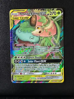 POKEMON TCG - COSMIC ECLIPSE - VENUSAUR & SNIVY GX TAG TEAM 1/236 - Image 1
