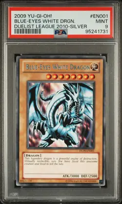 BLUE-EYES WHITE DRAGON PSA 9 2009 YU-GI-Oh! Duelist League Silver DL09-EN001 - Image 1