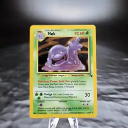 Muk Holo Fossil 13/62 Pokemon Card Rare Unlimited WOTC 1999 Vintage TCG NM - Image 1
