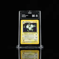 1999 Pokemon Fossil Unlimited Holo Card WOTC #11/62 Magneton TAG 8 - Image 1