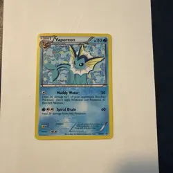 Pokemon TCG Vaporeon Black Star Promos BW89 Holo Card Light Play - Image 1