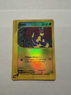 Pokemon TCG Ekans Reverse Holo Card 108/165 Expedition Base Set - Image 1
