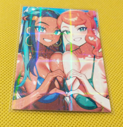 Trainer Sonia custom Beauty Anime Girl Holo waifu Card - Image 1