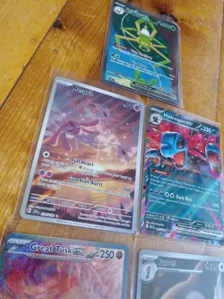 Pokemon Card Lot 5 Binder VMAX VSTAR Full Art Mesprit Furret Great Tusk - Image 4