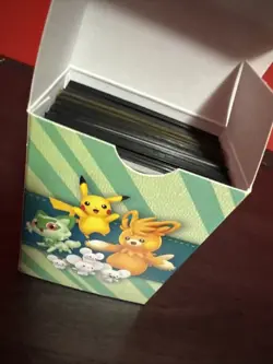 52 Reverse Holo Pokemon Card Lot In Cardboard Paldean Adventure Deck Holder - Image 1